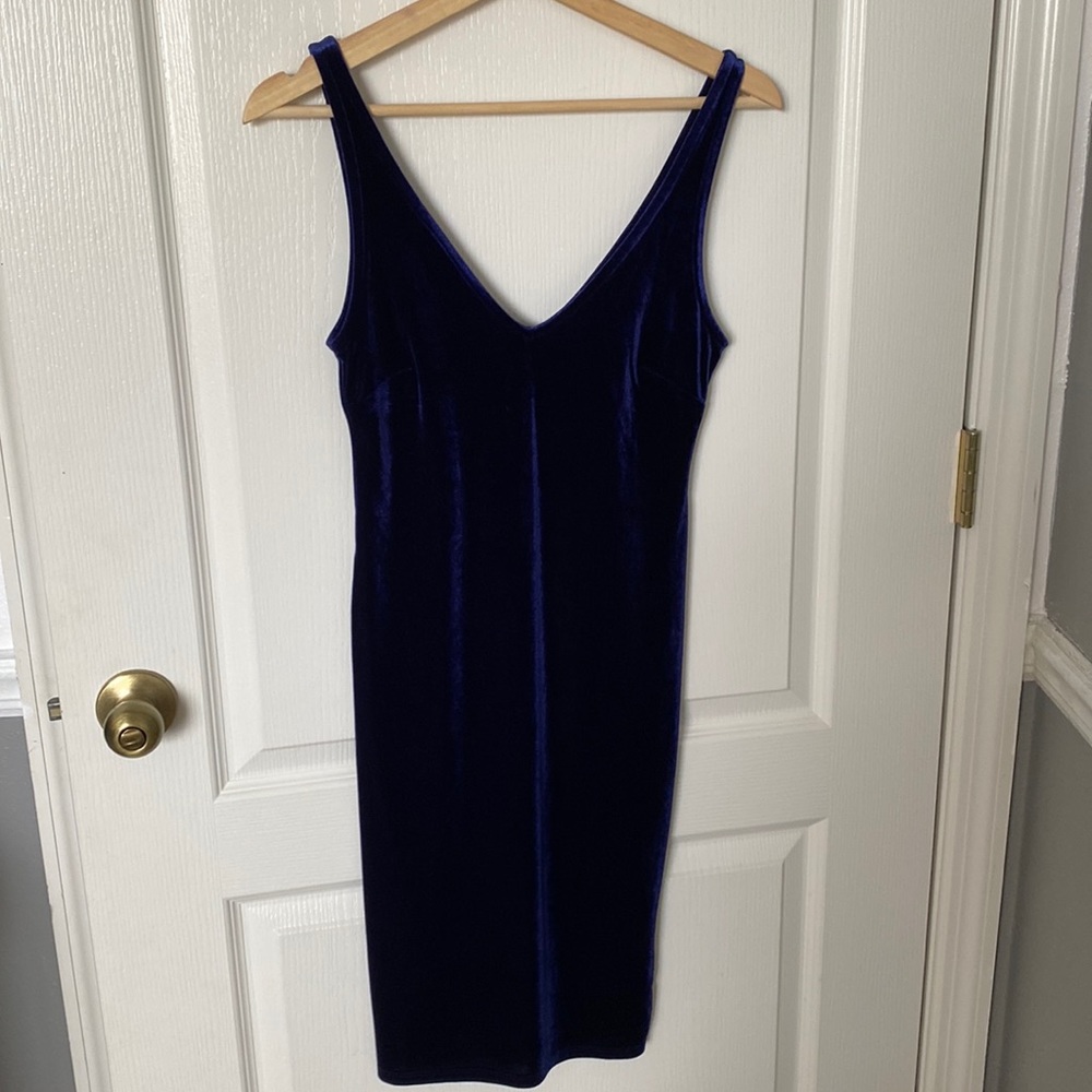 Royal Blue velvet Dress